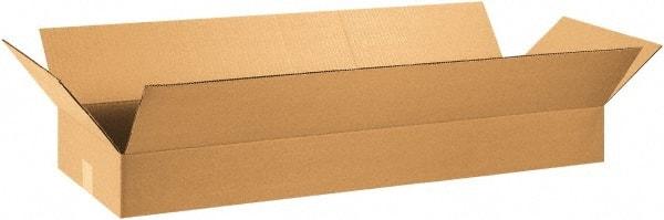 Made in USA - 12" Wide x 36" Long x 6" High Rectangle Corrugated Shipping Box - 1 Wall, Kraft (Color), 65 Lb Capacity - Apex Tool & Supply