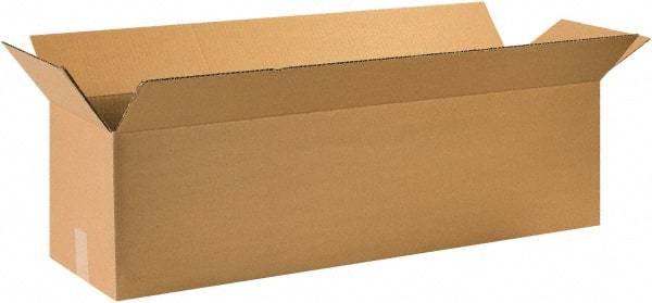 Made in USA - 12" Wide x 44" Long x 12" High Rectangle Corrugated Shipping Box - 1 Wall, Kraft (Color), 65 Lb Capacity - Apex Tool & Supply