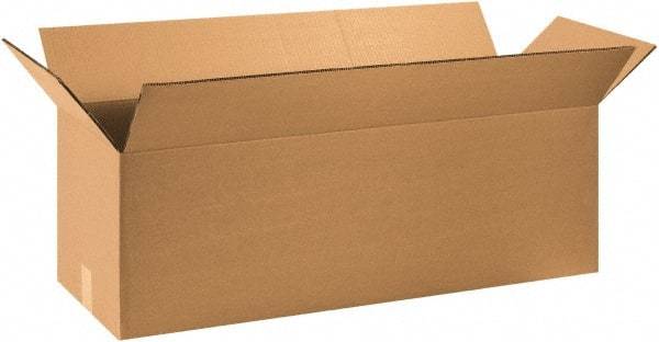 Made in USA - 12" Wide x 36" Long x 12" High Rectangle Heavy Duty Corrugated Box - 2 Walls, Kraft (Color), 100 Lb Capacity - Apex Tool & Supply