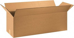 Made in USA - 12" Wide x 36" Long x 12" High Rectangle Heavy Duty Corrugated Box - 2 Walls, Kraft (Color), 100 Lb Capacity - Apex Tool & Supply