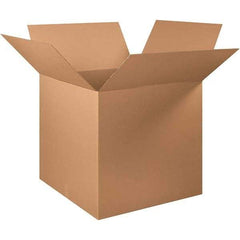 Made in USA - 32" Wide x 32" Long x 32" High Square Corrugated Shipping Box - 1 Wall, Kraft (Color), 65 Lb Capacity - Apex Tool & Supply