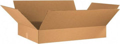 Made in USA - 24" Wide x 36" Long x 6" High Rectangle Corrugated Shipping Box - 1 Wall, Kraft (Color), 65 Lb Capacity - Apex Tool & Supply