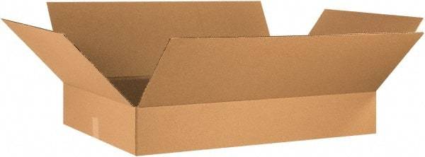 Made in USA - 21" Wide x 34" Long x 6" High Rectangle Corrugated Shipping Box - 1 Wall, Kraft (Color), 65 Lb Capacity - Apex Tool & Supply