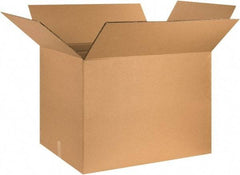 Made in USA - 24" Wide x 32" Long x 24" High Rectangle Heavy Duty Corrugated Box - 2 Walls, Kraft (Color), 100 Lb Capacity - Apex Tool & Supply