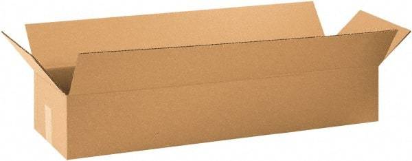 Made in USA - 10" Wide x 36" Long x 6" High Rectangle Corrugated Shipping Box - 1 Wall, Kraft (Color), 65 Lb Capacity - Apex Tool & Supply