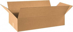 Made in USA - 16" Wide x 31" Long x 9" High Rectangle Corrugated Shipping Box - 1 Wall, Kraft (Color), 65 Lb Capacity - Apex Tool & Supply