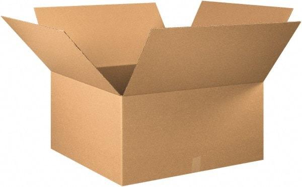 Made in USA - 30" Wide x 30" Long x 16" High Rectangle Corrugated Shipping Box - 1 Wall, Kraft (Color), 65 Lb Capacity - Apex Tool & Supply