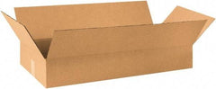 Made in USA - 18" Wide x 36" Long x 6" High Rectangle Corrugated Shipping Box - 1 Wall, Kraft (Color), 65 Lb Capacity - Apex Tool & Supply