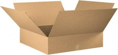 Made in USA - 30" Wide x 30" Long x 8" High Rectangle Corrugated Shipping Box - 1 Wall, Kraft (Color), 65 Lb Capacity - Apex Tool & Supply