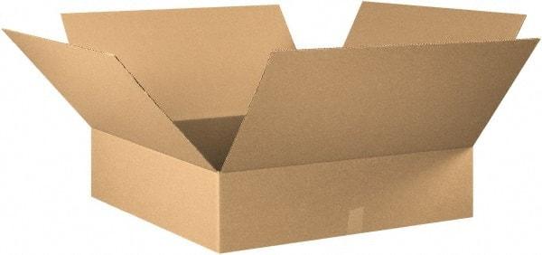 Made in USA - 28" Wide x 28" Long x 8" High Rectangle Corrugated Shipping Box - 1 Wall, Kraft (Color), 65 Lb Capacity - Apex Tool & Supply
