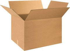 Made in USA - 20" Wide x 30" Long x 18" High Rectangle Corrugated Shipping Box - 1 Wall, Kraft (Color), 65 Lb Capacity - Apex Tool & Supply