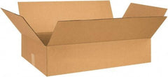 Made in USA - 18" Wide x 28" Long x 6" High Rectangle Corrugated Shipping Box - 1 Wall, Kraft (Color), 65 Lb Capacity - Apex Tool & Supply