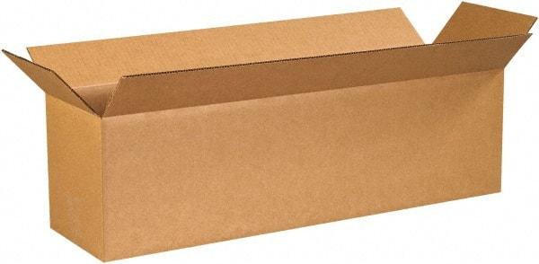 Made in USA - 10" Wide x 40" Long x 10" High Rectangle Corrugated Shipping Box - 1 Wall, Kraft (Color), 65 Lb Capacity - Apex Tool & Supply