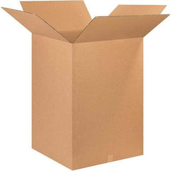 Made in USA - 26" Wide x 26" Long x 36" High Rectangle Corrugated Shipping Box - 1 Wall, Kraft (Color), 65 Lb Capacity - Apex Tool & Supply