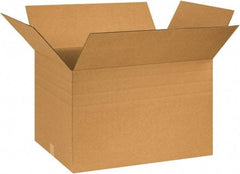 Made in USA - 18" Wide x 26" Long x 16" High Rectangle Multi-Depth Box - 1 Wall, Kraft (Color), 65 Lb Capacity - Apex Tool & Supply