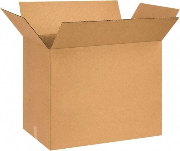 Made in USA - 17" Wide x 29" Long x 20" High Rectangle Corrugated Shipping Box - 1 Wall, Kraft (Color), 65 Lb Capacity - Apex Tool & Supply