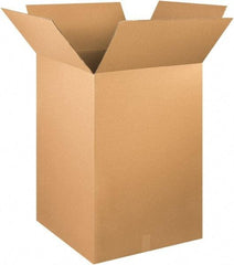 Made in USA - 24" Wide x 24" Long x 36" High Rectangle Corrugated Shipping Box - 1 Wall, Kraft (Color), 65 Lb Capacity - Apex Tool & Supply