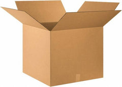 Made in USA - 24" Wide x 24" Long x 20" High Rectangle Corrugated Shipping Box - 1 Wall, Kraft (Color), 65 Lb Capacity - Apex Tool & Supply