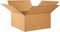 Made in USA - 24" Wide x 24" Long x 12" High Rectangle Multi-Depth Box - 1 Wall, Kraft (Color), 65 Lb Capacity - Apex Tool & Supply
