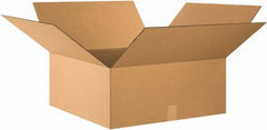Made in USA - 24" Wide x 24" Long x 10" High Rectangle Corrugated Shipping Box - 1 Wall, Kraft (Color), 65 Lb Capacity - Apex Tool & Supply