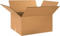 Made in USA - 20" Wide x 24" Long x 12" High Rectangle Heavy Duty Corrugated Box - 2 Walls, Kraft (Color), 100 Lb Capacity - Apex Tool & Supply