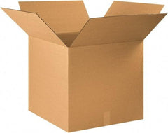 Made in USA - 20" Wide x 22" Long x 20" High Rectangle Corrugated Shipping Box - 1 Wall, Kraft (Color), 65 Lb Capacity - Apex Tool & Supply