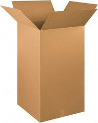Made in USA - 20" Wide x 20" Long x 36" High Rectangle Corrugated Shipping Box - 1 Wall, Kraft (Color), 65 Lb Capacity - Apex Tool & Supply