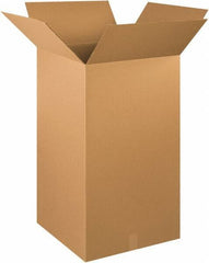 Made in USA - 20" Wide x 20" Long x 40" High Rectangle Corrugated Shipping Box - 1 Wall, Kraft (Color), 65 Lb Capacity - Apex Tool & Supply
