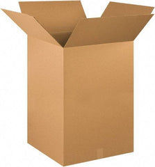 Made in USA - 22" Wide x 22" Long x 30" High Rectangle Corrugated Shipping Box - 1 Wall, Kraft (Color), 65 Lb Capacity - Apex Tool & Supply