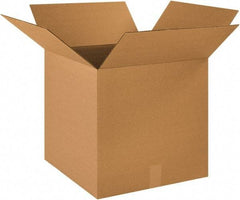 Made in USA - 18" Wide x 18" Long x 18" High Square Heavy Duty Corrugated Box - 1 Wall, Kraft (Color), 95 Lb Capacity - Apex Tool & Supply