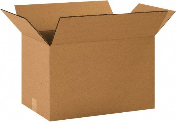 Made in USA - 14" Wide x 24" Long x 14" High Rectangle Heavy Duty Corrugated Box - 2 Walls, Kraft (Color), 100 Lb Capacity - Apex Tool & Supply