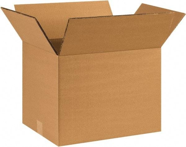 Made in USA - 10" Wide x 16" Long x 10" High Rectangle Heavy Duty Corrugated Box - 2 Walls, Kraft (Color), 100 Lb Capacity - Apex Tool & Supply