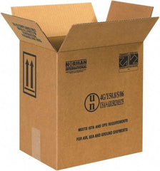 Made in USA - 8-3/16" Wide x 11-3/8" Long x 12-5/16" High Rectangle Corrugated Shipping Box - 1 Wall, Kraft (Color), 95 Lb Capacity - Apex Tool & Supply