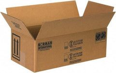 Made in USA - 5-1/8" Wide x 10-1/4" Long x 6-3/16" High Rectangle Corrugated Shipping Box - 1 Wall, Kraft (Color), 95 Lb Capacity - Apex Tool & Supply