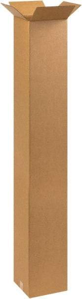 Made in USA - 10" Wide x 10" Long x 60" High Rectangle Corrugated Shipping Box - 1 Wall, Kraft (Color), 65 Lb Capacity - Apex Tool & Supply