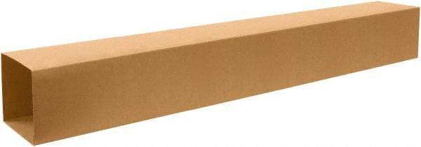 Made in USA - 8" Wide x 8" Long x 72" High Rectangle Telescoping Box - 1 Wall, Kraft (Color), 65 Lb Capacity - Apex Tool & Supply
