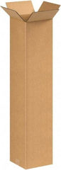 Made in USA - 8" Wide x 8" Long x 38" High Rectangle Corrugated Shipping Box - 1 Wall, Kraft (Color), 65 Lb Capacity - Apex Tool & Supply