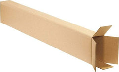 Made in USA - 4" Wide x 8" Long x 52" High Rectangle Corrugated Shipping Box - 1 Wall, Kraft (Color), 65 Lb Capacity - Apex Tool & Supply