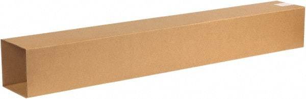 Made in USA - 6" Wide x 6" Long x 48" High Rectangle Telescoping Box - 2 Walls, Kraft (Color), 100 Lb Capacity - Apex Tool & Supply