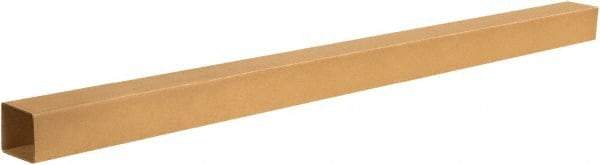 Made in USA - 4-1/2" Wide x 4-1/2" Long x 72" High Rectangle Telescoping Box - 1 Wall, Kraft (Color), 65 Lb Capacity - Apex Tool & Supply