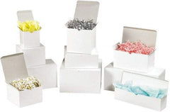 Made in USA - 5" Wide x 6" Long x 1" High Chipboard Box - 1 Wall, White - Apex Tool & Supply