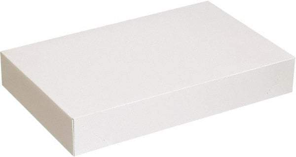 Made in USA - 14" Wide x 24" Long x 4" High Rectangle Chipboard Box - 1 Wall, White - Apex Tool & Supply