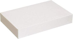 Made in USA - 14" Wide x 24" Long x 4" High Rectangle Chipboard Box - 1 Wall, White - Apex Tool & Supply