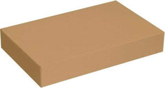 Made in USA - 14" Wide x 24" Long x 4" High Rectangle Chipboard Box - 1 Wall, Kraft (Color) - Apex Tool & Supply