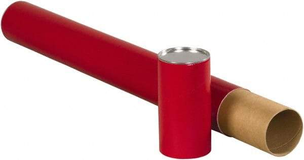 Made in USA - 3" Diam x 30" Long Round Telescoping Mailing Tubes - 2 Walls, Red - Apex Tool & Supply