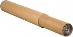 Made in USA - 3-1/4" Diam x 120" Long Round Adjustable Tubes - 1 Wall, Kraft (Color) - Apex Tool & Supply