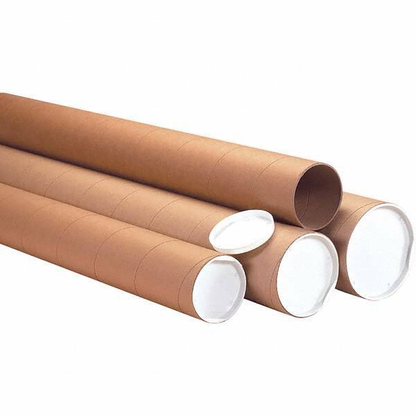 Made in USA - 4" Diam x 60" Long Round Heavy Duty Mailing Tubes - 1 Wall, Kraft (Color) - Apex Tool & Supply