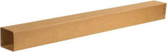 Made in USA - 6" Wide x 6" Long x 72" High Rectangle Telescoping Box - 1 Wall, Kraft (Color), 65 Lb Capacity - Apex Tool & Supply