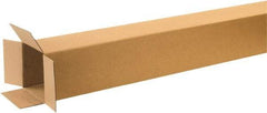 Made in USA - 8" Wide x 8" Long x 60" High Rectangle Corrugated Shipping Box - 1 Wall, Kraft (Color), 65 Lb Capacity - Apex Tool & Supply