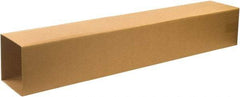 Made in USA - 8-3/4" Wide x 8-3/4" Long x 48" High Rectangle Telescoping Box - 2 Walls, Kraft (Color), 100 Lb Capacity - Apex Tool & Supply